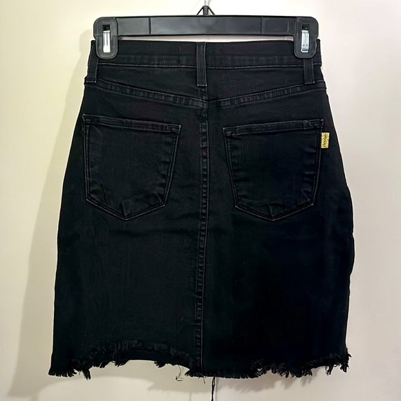 Black Denim Embroidered Skirt - Picture 3 of 3